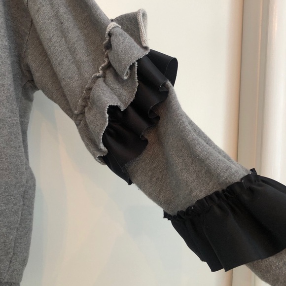 J. Crew Crewneck Sweatshirt with Ruffles - Picture 3 of 5